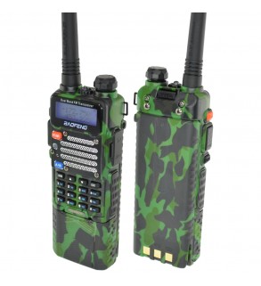 Baofeng UV-5R V2+ (Green) with Extended Battery
