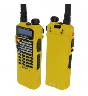 Baofeng UV-5R V2+ (Yellow) with Extended Battery