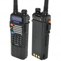 Baofeng UV-5R V2+ (Black) with Extended Battery